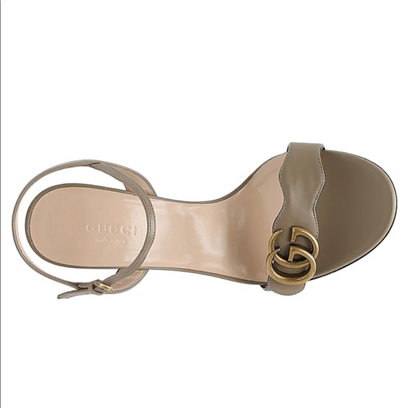❌SOLD❌AUTHENTIC GUCCI MARMONT 105 SANDAL TAUPE - Picture 7 of 16